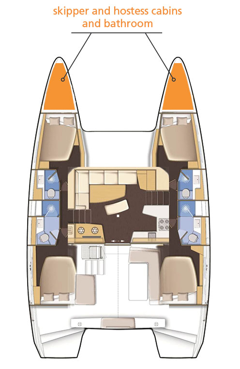 Plan Catamaran Lagoon 50