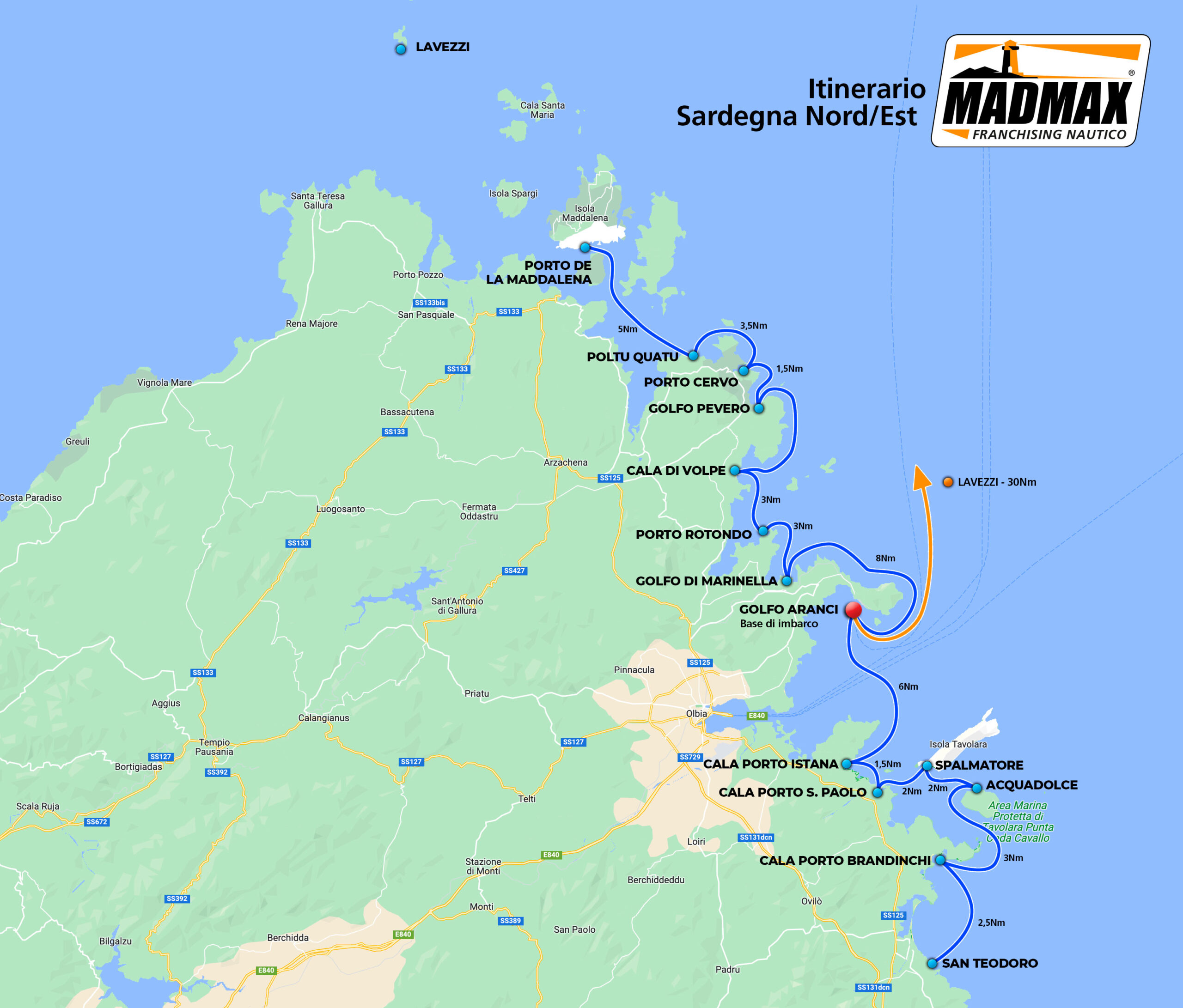 Itinerari nord Sardegna crociere MadMax