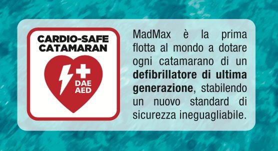 La vostra sicurezza al primo posto: ora ogni nostra barca &egrave; dotata di defibrillatore (DAE)